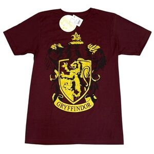 New Harry Potter Gryffindor House Crest T-Shirt Red/Gold Size Large (Runs Small)